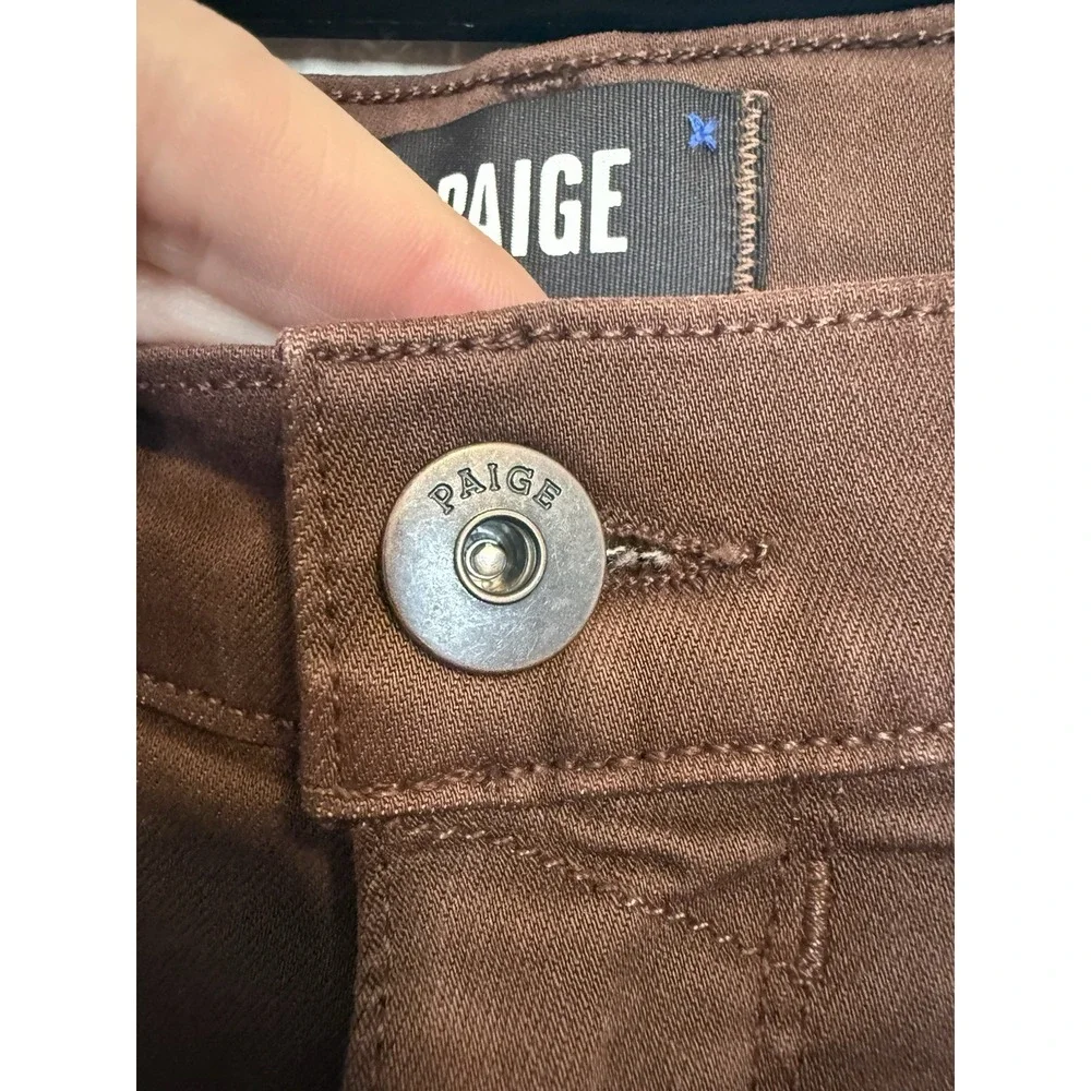 Paige Federal Pants Mens 30 Brown Stretch Chino Casual Designer 30x33
